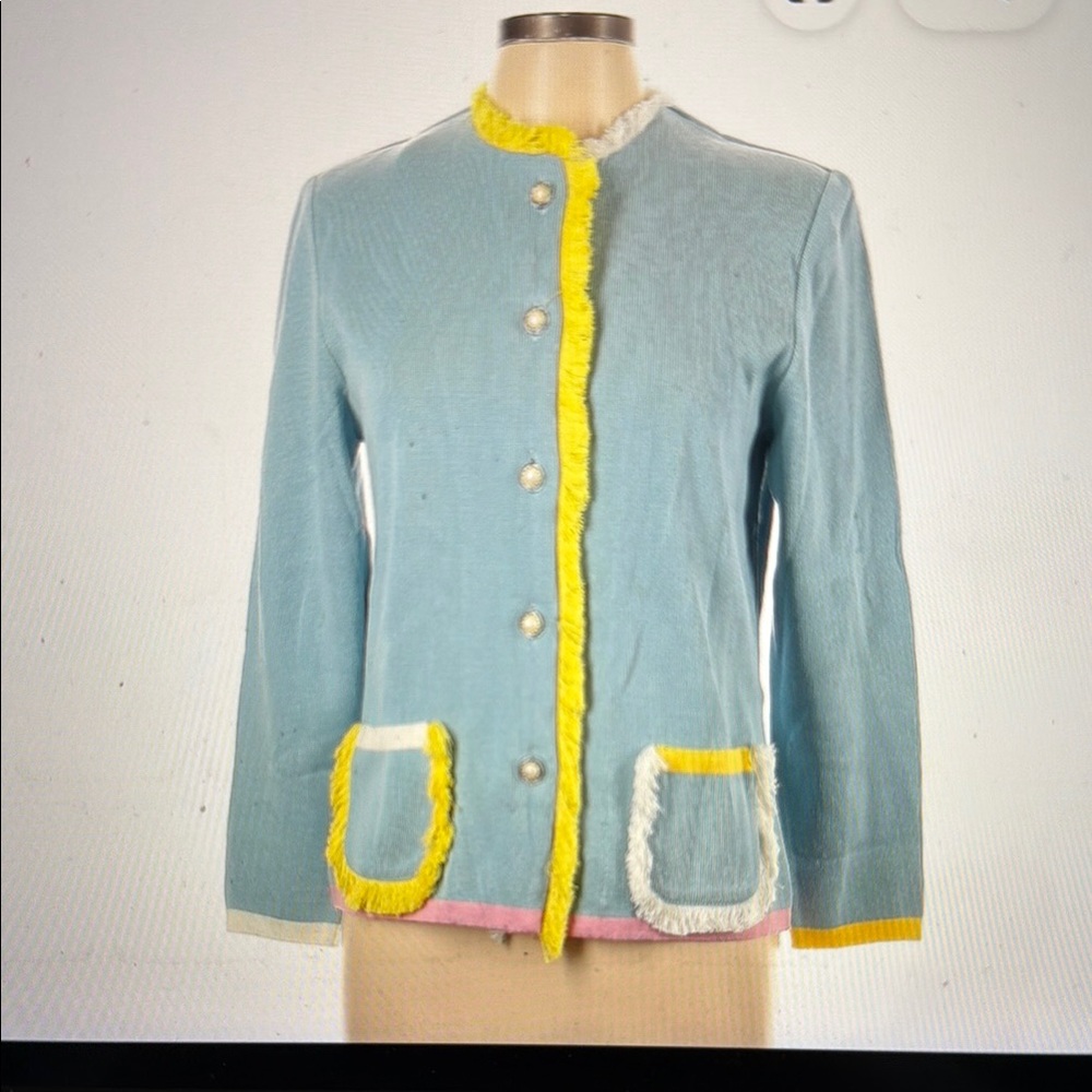 Women's Blue Jacket with Yellow Trim